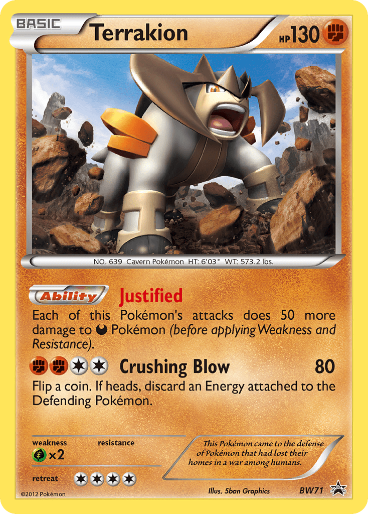 Terrakion (BW71) [Black & White: Black Star Promos] Pokemon Single Pokémon  | Multizone: Comics And Games