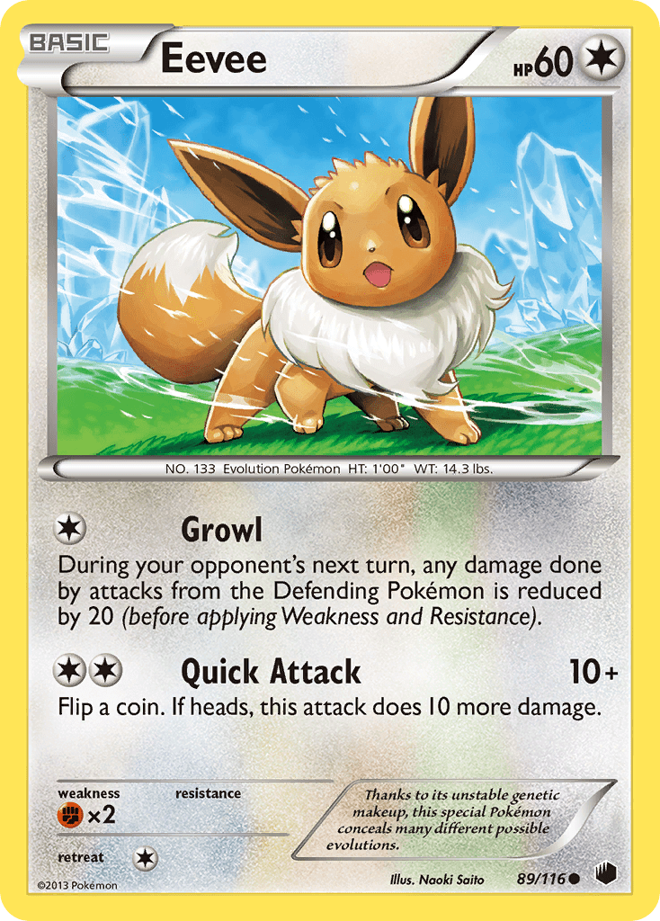Eevee (89/116) [Black & White: Plasma Freeze] Pokemon Single Pokémon  | Multizone: Comics And Games
