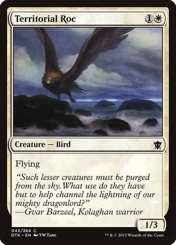 Territorial Roc [Dragons of Tarkir] MTG Single Magic: The Gathering  | Multizone: Comics And Games