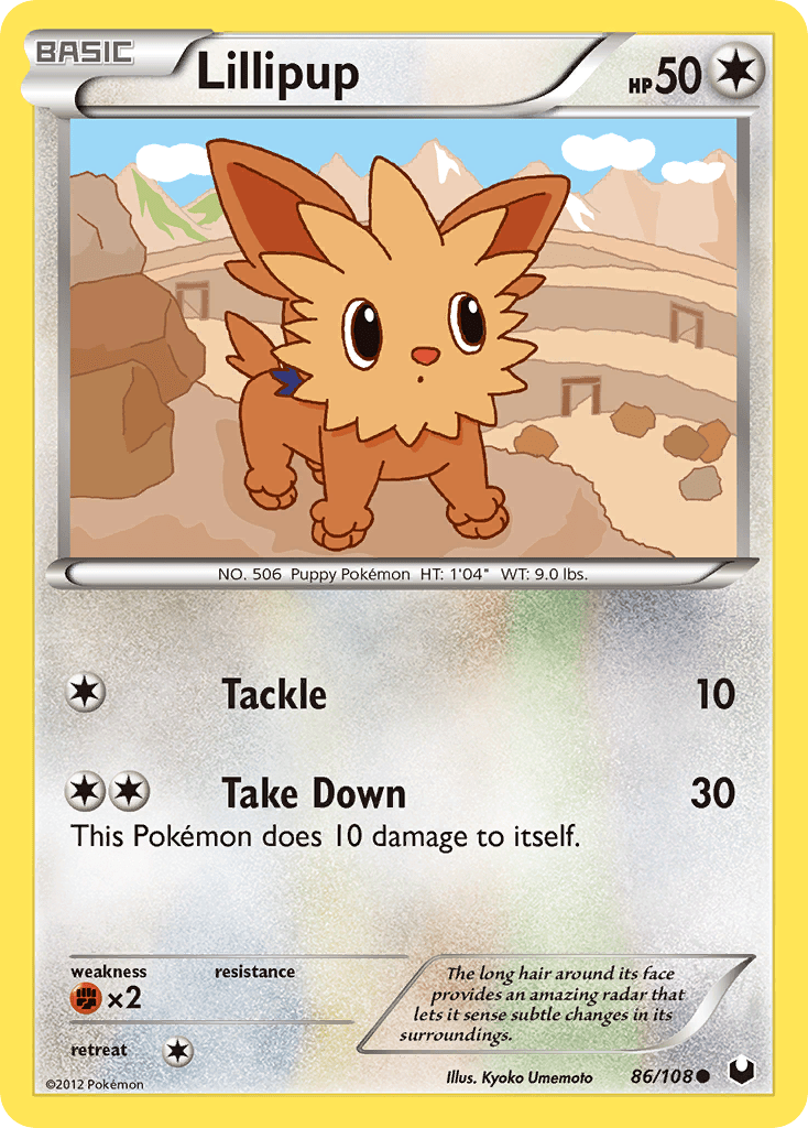 Lillipup (86/108) [Black & White: Dark Explorers] Pokemon Single Pokémon  | Multizone: Comics And Games