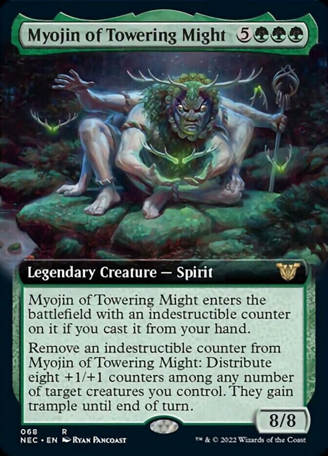 Myojin of Towering Might (Extended) [Kamigawa: Neon Dynasty Commander] MTG Single Magic: The Gathering  | Multizone: Comics And Games