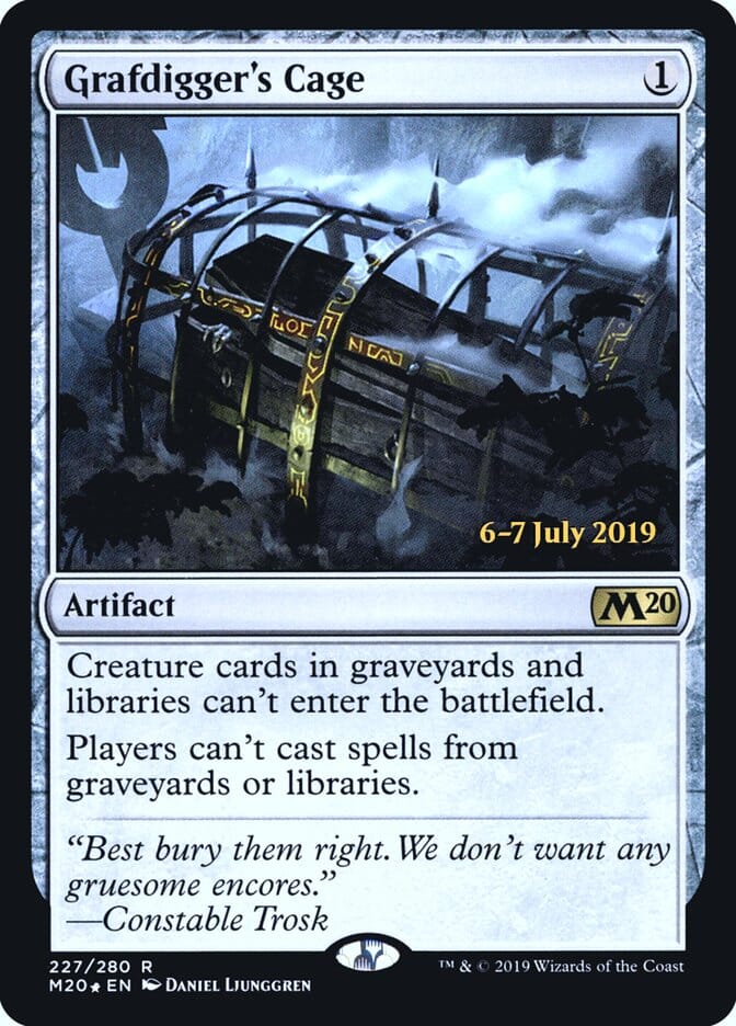 Grafdigger's Cage [Core Set 2020 Prerelease Promos] MTG Single Magic: The Gathering  | Multizone: Comics And Games
