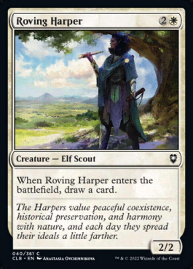 Roving Harper [Commander Legends: Battle for Baldur's Gate] MTG Single Magic: The Gathering  | Multizone: Comics And Games