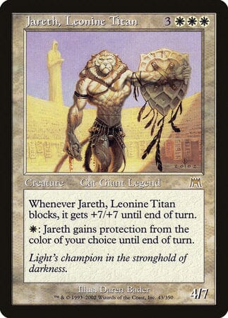 Jareth, Leonine Titan [Onslaught] MTG Single Magic: The Gathering  | Multizone: Comics And Games