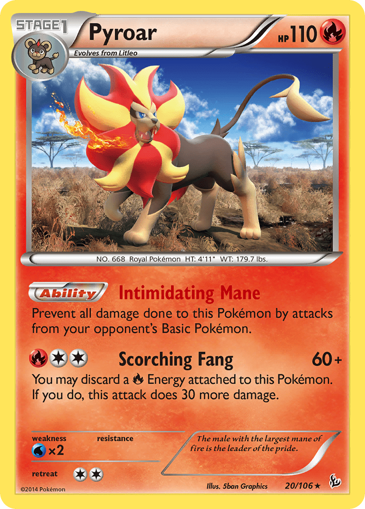 Pyroar (20/106) [XY: Flashfire] Pokemon Single Pokémon  | Multizone: Comics And Games