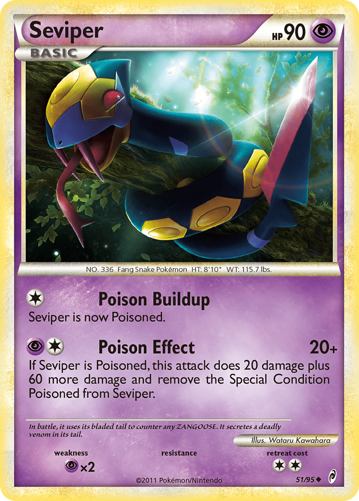 Seviper (51/95) [HeartGold & SoulSilver: Call of Legends] Pokemon Single Pokémon  | Multizone: Comics And Games
