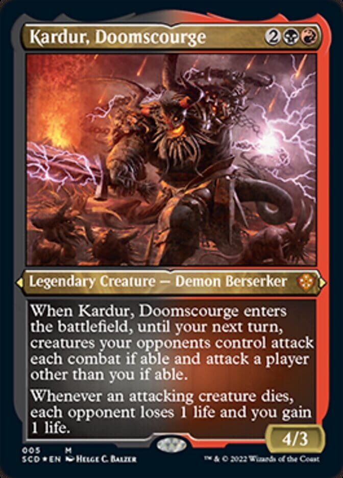 Kardur, Doomscourge (Foil Etched) [Starter Commander Decks] MTG Single Magic: The Gathering  | Multizone: Comics And Games