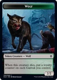 Wolf // Food (16) Double-sided Token [Throne of Eldraine Tokens] MTG Single Magic: The Gathering  | Multizone: Comics And Games