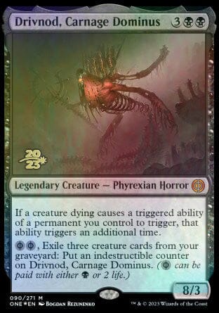 Drivnod, Carnage Dominus [Phyrexia: All Will Be One Prerelease Promos] MTG Single Magic: The Gathering  | Multizone: Comics And Games