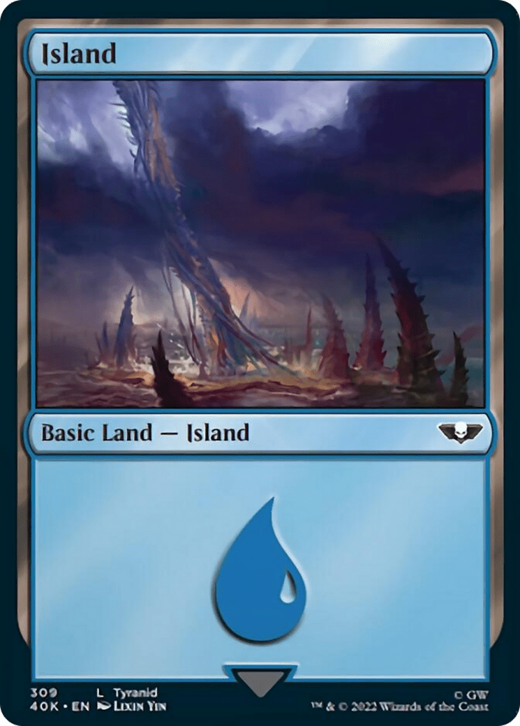 Island (309) [Universes Beyond: Warhammer 40,000] MTG Single Magic: The Gathering  | Multizone: Comics And Games