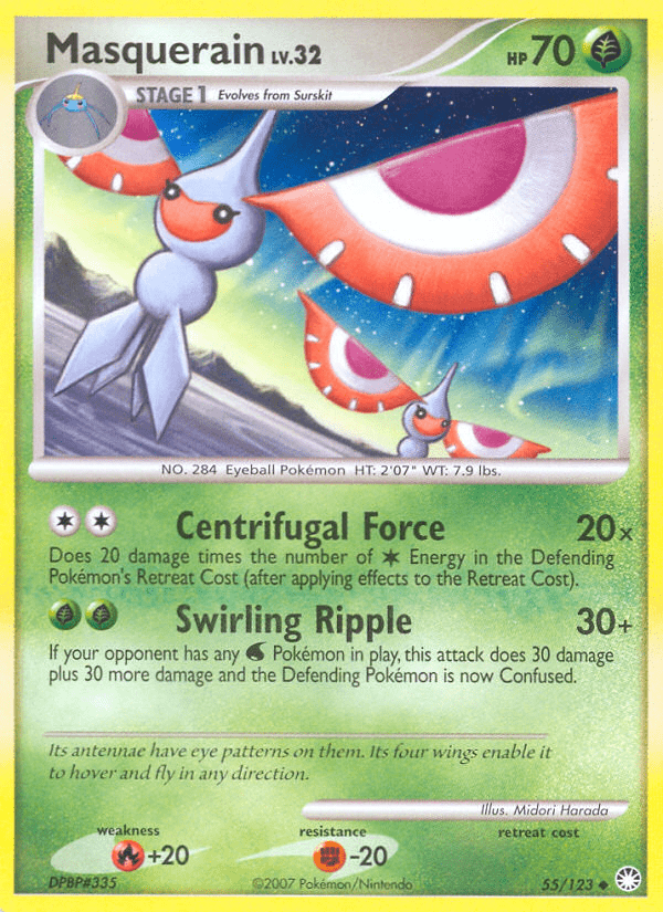 Masquerain (55/123) [Diamond & Pearl: Mysterious Treasures] Pokemon Single Pokémon  | Multizone: Comics And Games