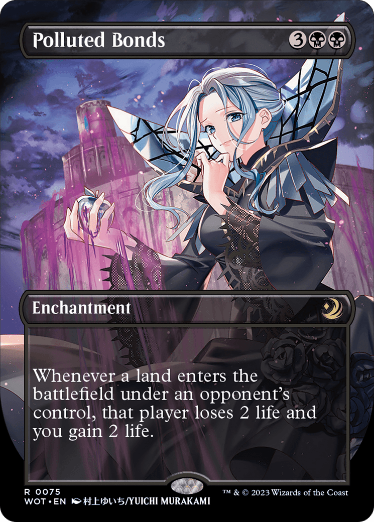 Polluted Bonds (Anime Borderless) [Wilds of Eldraine: Enchanting Tales] MTG Single Magic: The Gathering  | Multizone: Comics And Games