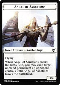 Angel of Sanctions // Horror Double-sided Token [Commander 2019 Tokens] MTG Single Magic: The Gathering  | Multizone: Comics And Games