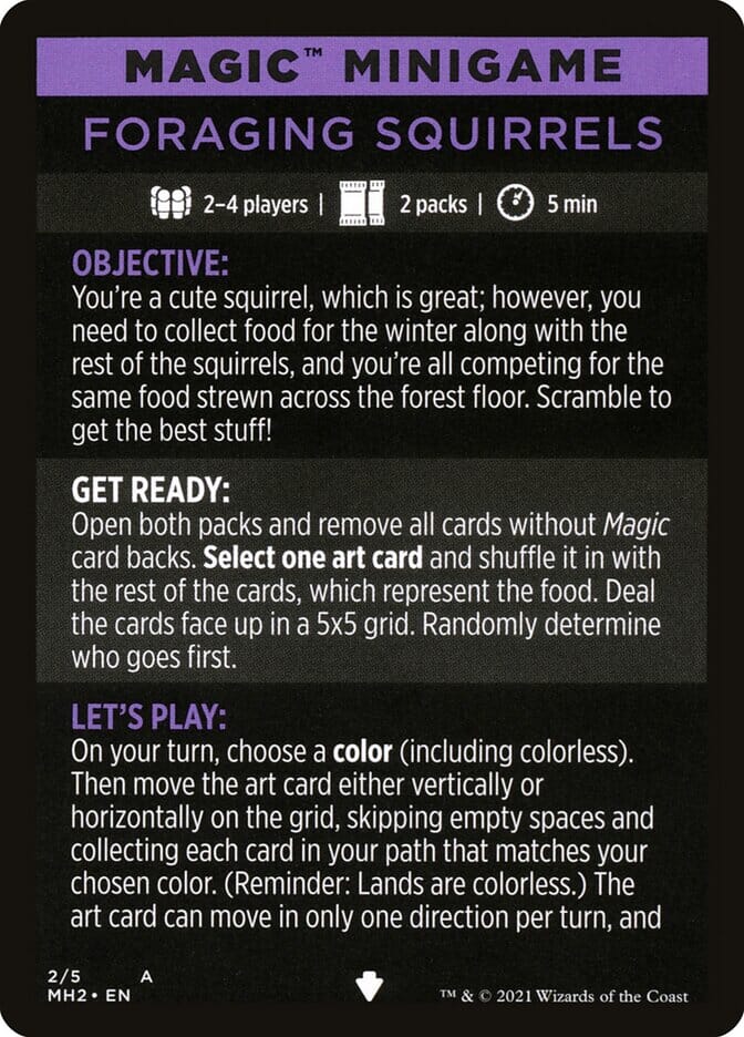 Foraging Squirrels (Magic Minigame) [Modern Horizons 2 Minigame] MTG Single Magic: The Gathering  | Multizone: Comics And Games