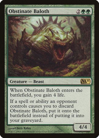 Obstinate Baloth [Magic 2011] MTG Single Magic: The Gathering  | Multizone: Comics And Games