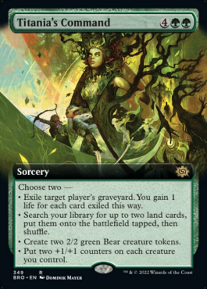 Titania's Command (Extended Art) [The Brothers' War] MTG Single Magic: The Gathering  | Multizone: Comics And Games