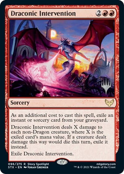 Draconic Intervention (Promo Pack) [Strixhaven: School of Mages Promos] MTG Single Magic: The Gathering  | Multizone: Comics And Games