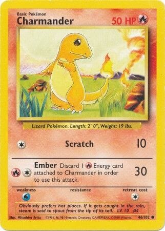 Charmander (46/102) [Base Set Unlimited] Pokemon Single Pokémon  | Multizone: Comics And Games