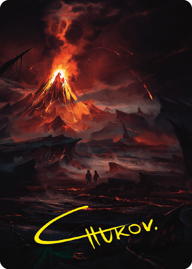 Valley of Gorgoroth Art Card (Gold-Stamped Signature) [The Lord of the Rings: Tales of Middle-earth Art Series] MTG Single Magic: The Gathering  | Multizone: Comics And Games