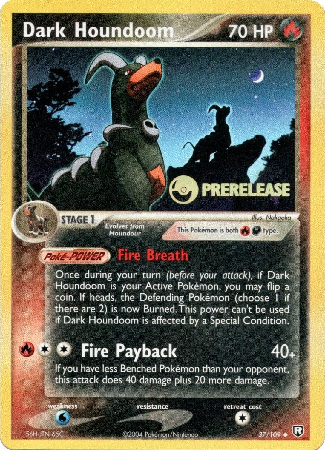 Dark Houndoom (37/109) (Prerelease Promo) [EX: Team Rocket Returns] Pokemon Single Pokémon  | Multizone: Comics And Games