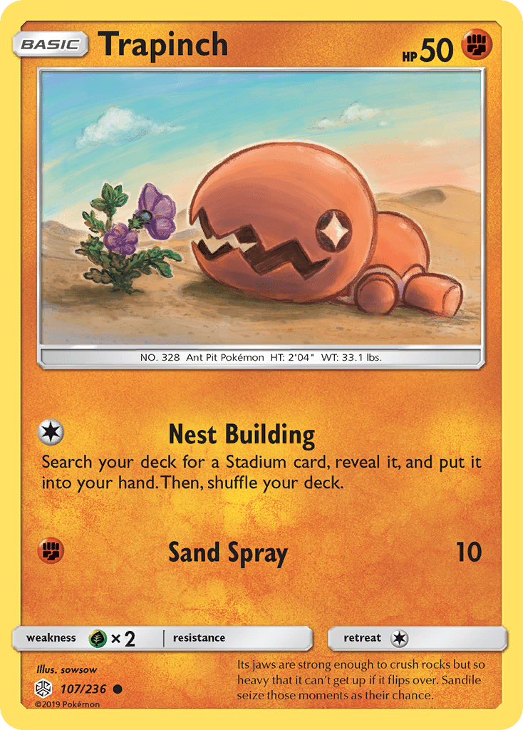 Trapinch (107/236) [Sun & Moon: Cosmic Eclipse] Pokemon Single Pokémon  | Multizone: Comics And Games