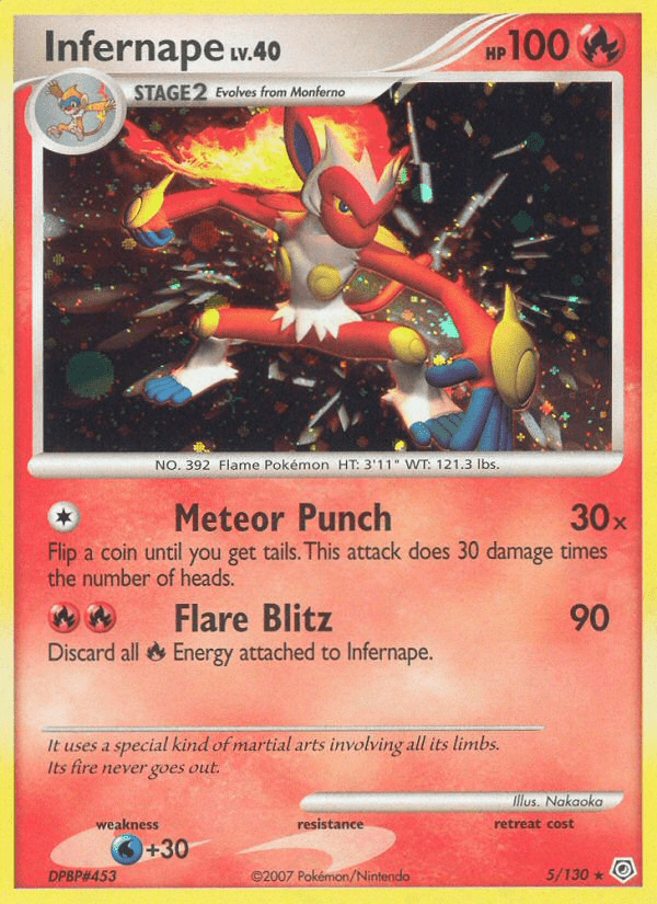 Infernape (5/130) [Diamond & Pearl: Base Set] Pokemon Single Pokémon  | Multizone: Comics And Games