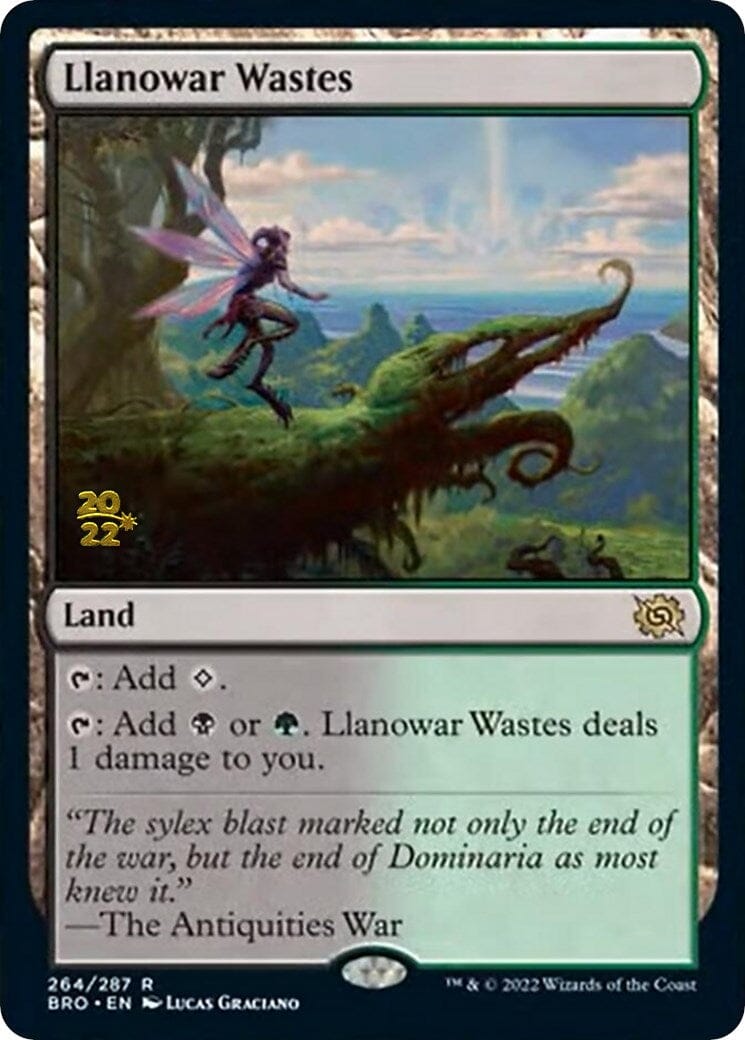 Llanowar Wastes [The Brothers' War: Prerelease Promos] MTG Single Magic: The Gathering  | Multizone: Comics And Games