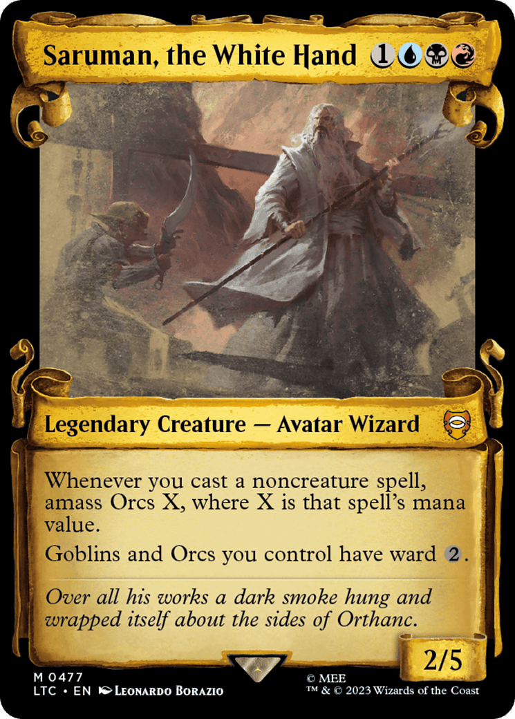 Saruman, the White Hand [The Lord of the Rings: Tales of Middle-Earth Commander Showcase Scrolls] MTG Single Magic: The Gathering  | Multizone: Comics And Games