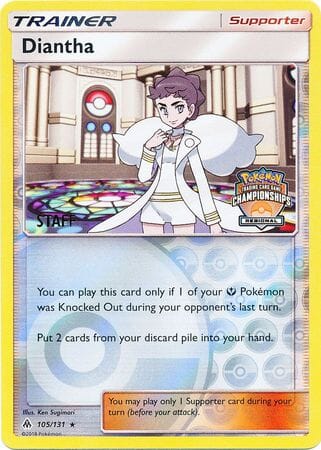 Diantha (105/131) (Regional Championship Promo Staff) [Sun & Moon: Forbidden Light] Pokemon Single Pokémon  | Multizone: Comics And Games