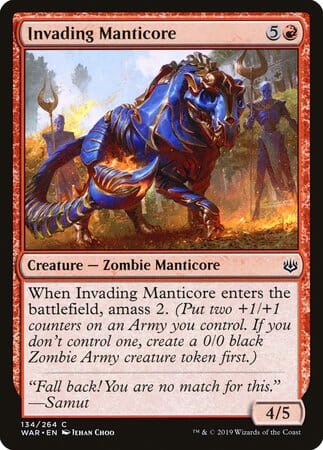 Invading Manticore [War of the Spark] MTG Single Magic: The Gathering  | Multizone: Comics And Games