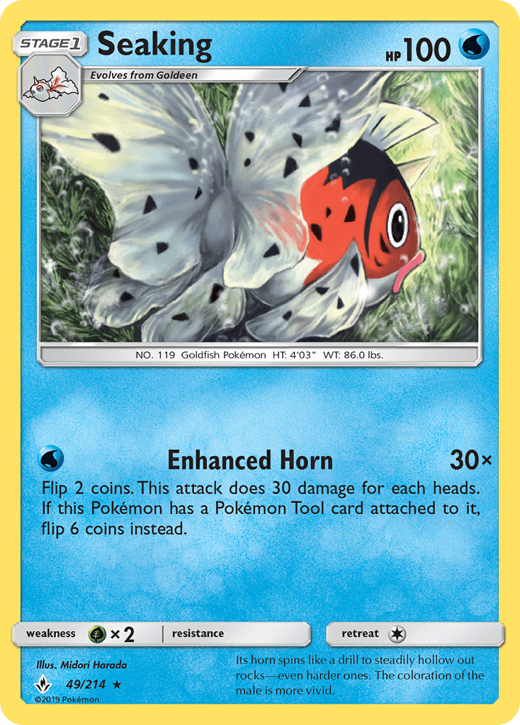 Seaking (49/214) [Sun & Moon: Unbroken Bonds] Pokemon Single Pokémon  | Multizone: Comics And Games
