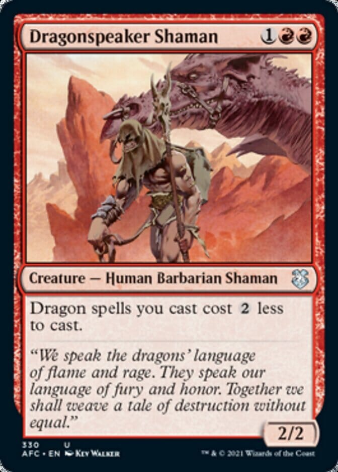 Dragonspeaker Shaman [Dungeons & Dragons: Adventures in the Forgotten Realms Commander] MTG Single Magic: The Gathering  | Multizone: Comics And Games