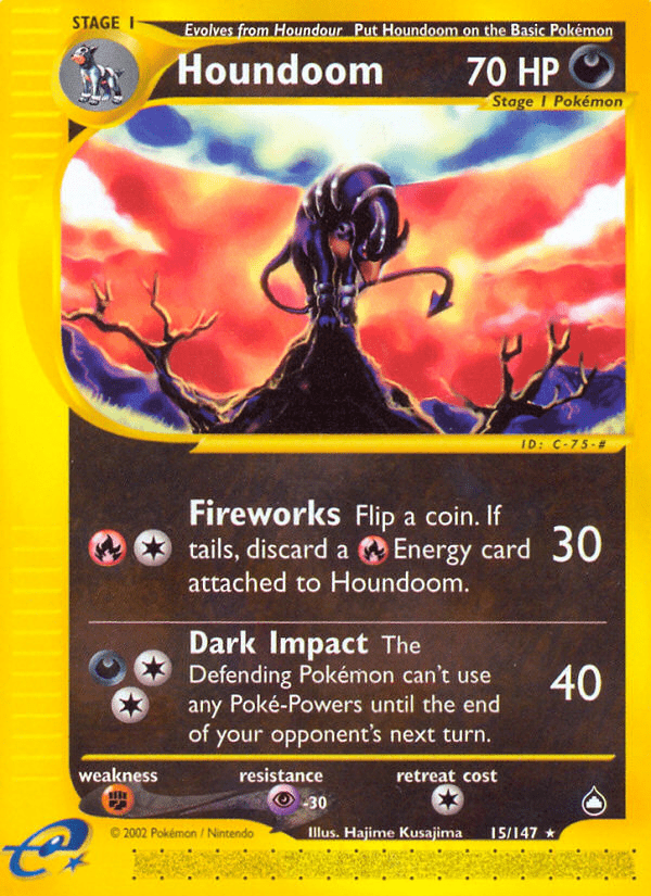 Houndoom (15/147) [Aquapolis] Pokemon Single Pokémon  | Multizone: Comics And Games