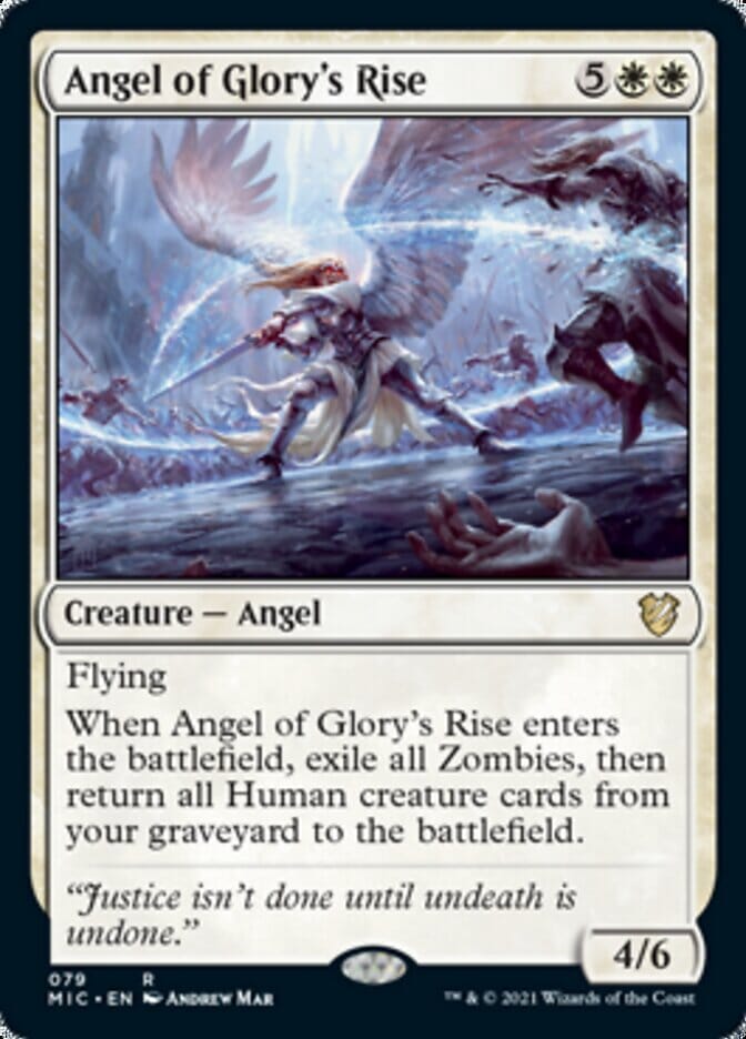 Angel of Glory's Rise [Innistrad: Midnight Hunt Commander] MTG Single Magic: The Gathering  | Multizone: Comics And Games