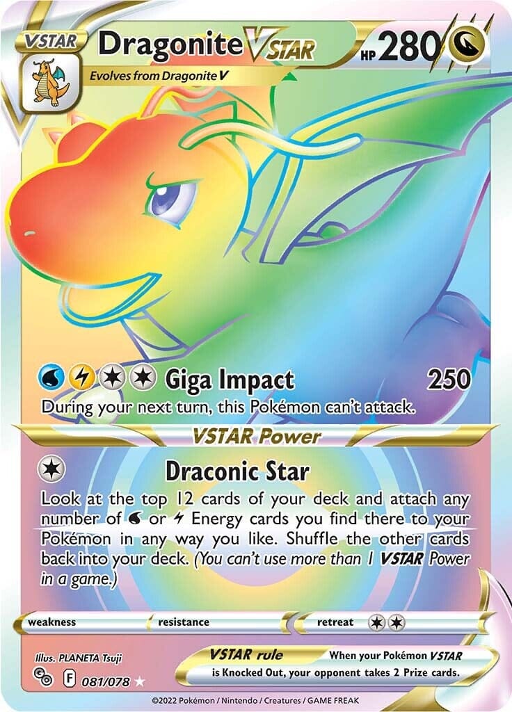 Dragonite VSTAR (081/078) [Pokémon GO] Pokemon Single Pokémon  | Multizone: Comics And Games