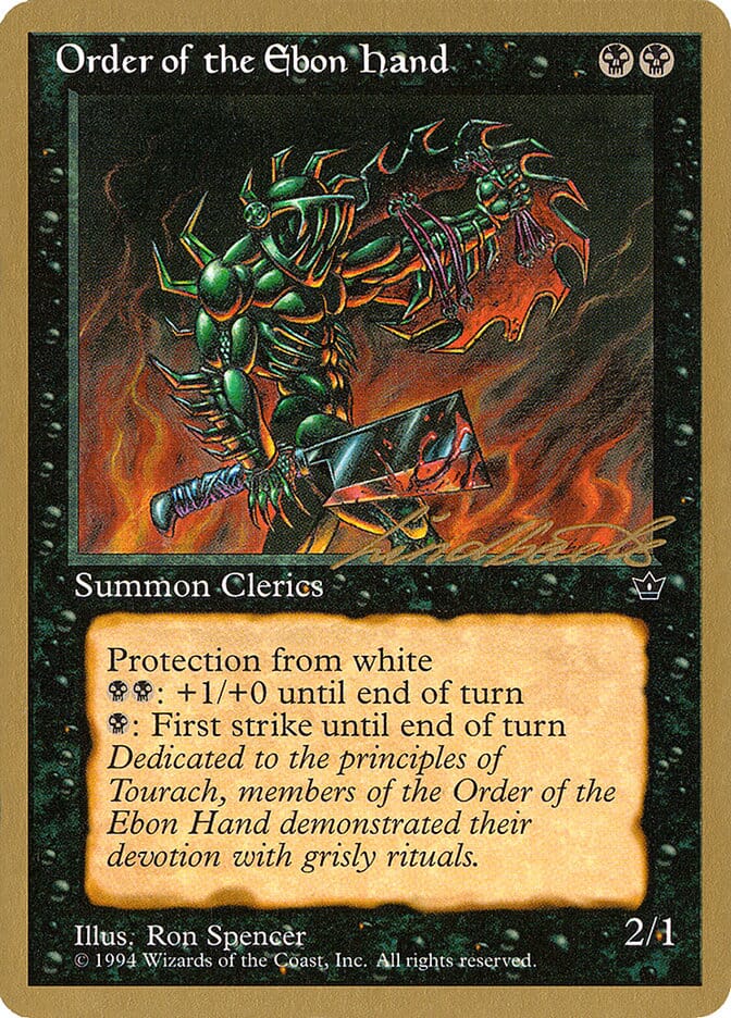 Order of the Ebon Hand (Spencer) (Leon Lindback) [Pro Tour Collector Set] MTG Single Magic: The Gathering  | Multizone: Comics And Games