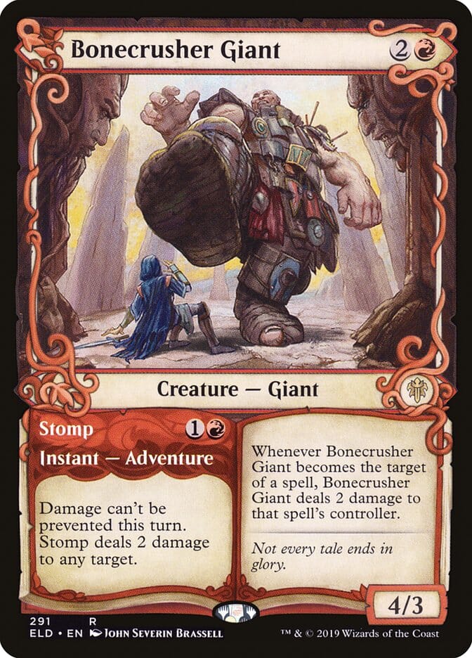 Bonecrusher Giant // Stomp (Showcase) [Throne of Eldraine] MTG Single Magic: The Gathering  | Multizone: Comics And Games