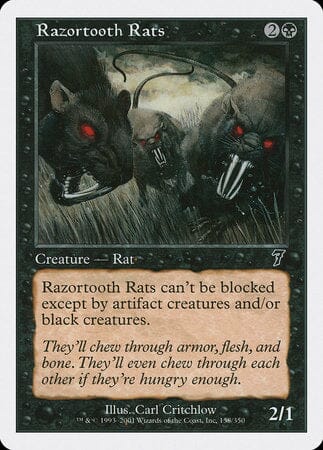 Razortooth Rats [Seventh Edition] MTG Single Magic: The Gathering  | Multizone: Comics And Games