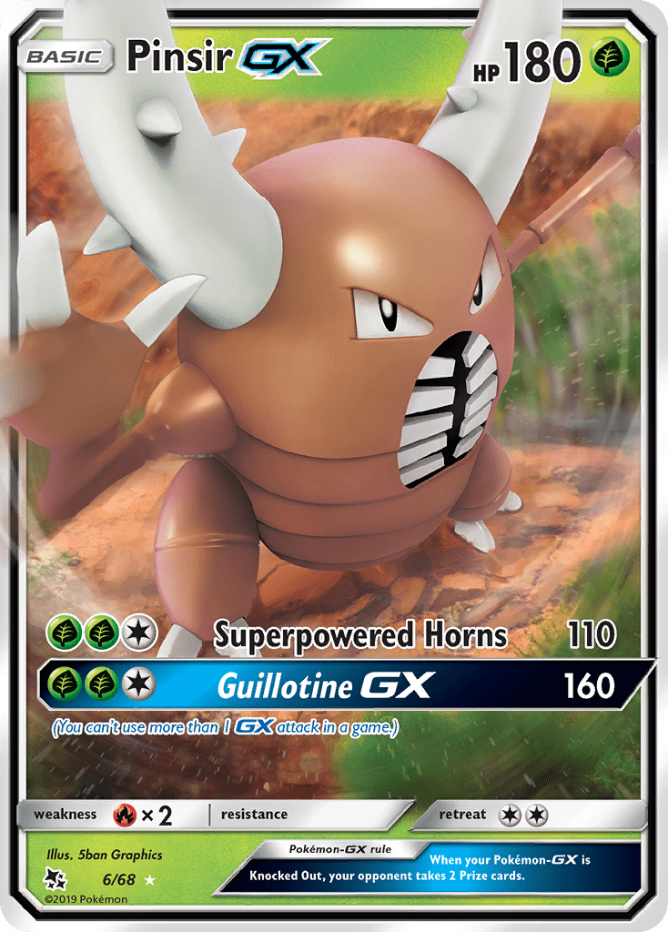 Pinsir GX (6/68) [Sun & Moon: Hidden Fates] Pokemon Single Pokémon  | Multizone: Comics And Games