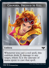 Blood // Emblem - Chandra, Dressed to Kill Double-sided Token [Innistrad: Crimson Vow Tokens] MTG Single Magic: The Gathering  | Multizone: Comics And Games