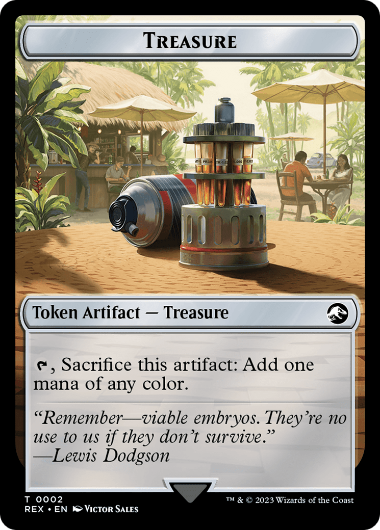 Treasure (0002) // Gnome Soldier Double-Sided Token [Jurassic World Collection Tokens] MTG Single Magic: The Gathering  | Multizone: Comics And Games