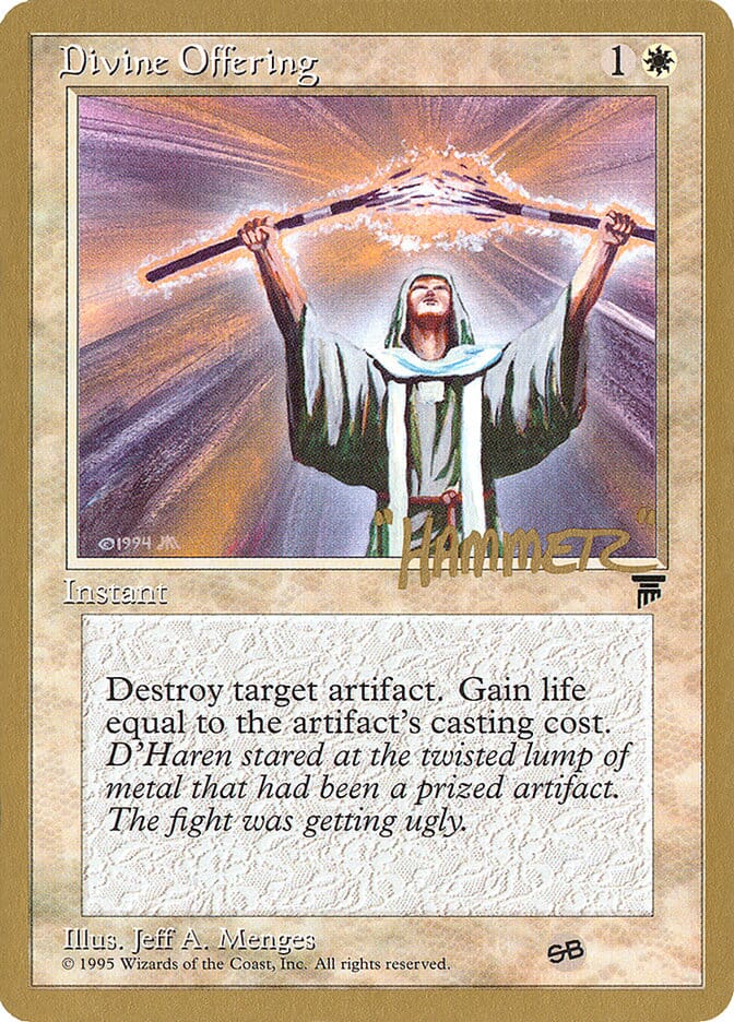 Divine Offering (Shawn "Hammer" Regnier) (SB) [Pro Tour Collector Set] MTG Single Magic: The Gathering  | Multizone: Comics And Games