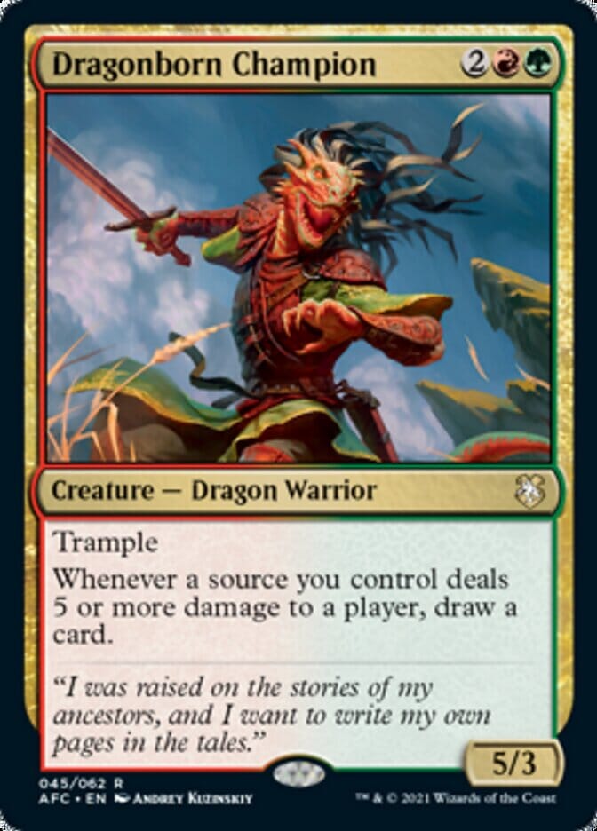 Dragonborn Champion [Dungeons & Dragons: Adventures in the Forgotten Realms Commander] MTG Single Magic: The Gathering  | Multizone: Comics And Games