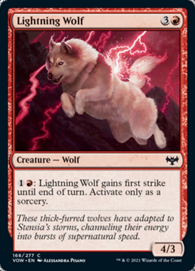 Lightning Wolf [Innistrad: Crimson Vow] MTG Single Magic: The Gathering  | Multizone: Comics And Games