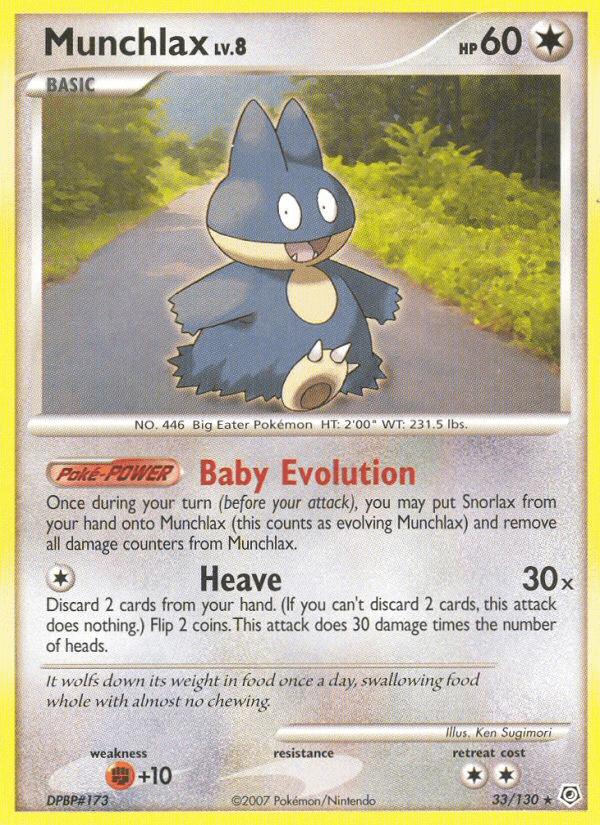 Munchlax (33/130) [Diamond & Pearl: Base Set] Pokemon Single Pokémon  | Multizone: Comics And Games