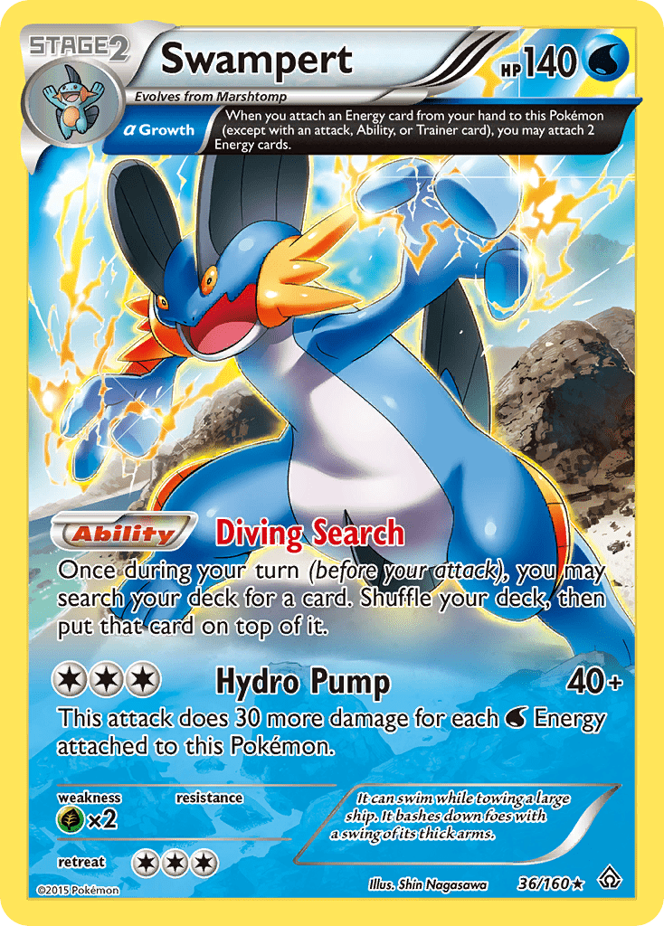 Swampert (36/160) [XY: Primal Clash] Pokemon Single Pokémon  | Multizone: Comics And Games