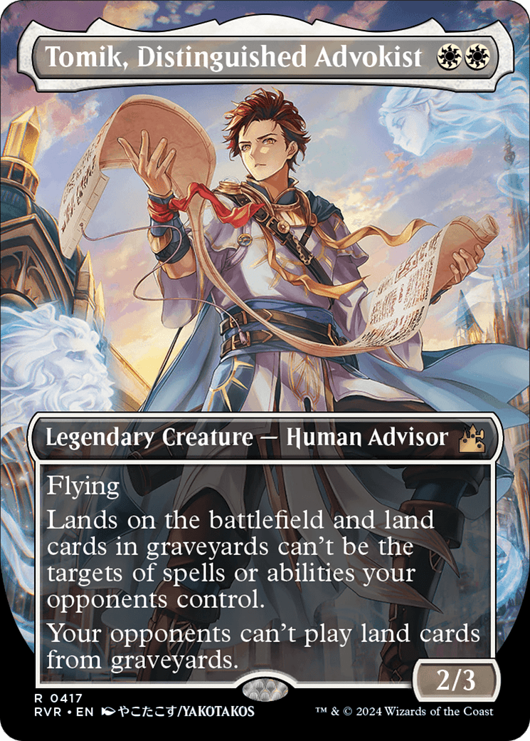 Tomik, Distinguished Advokist (Anime Borderless) [Ravnica Remastered] MTG Single Magic: The Gathering  | Multizone: Comics And Games