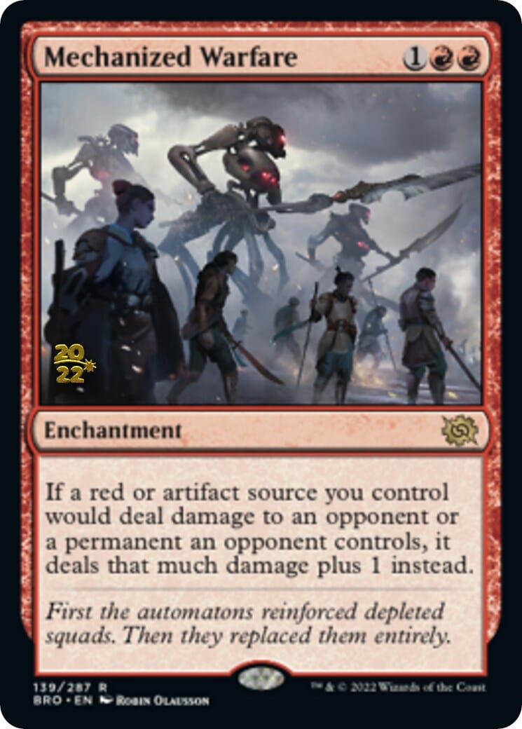Mechanized Warfare [The Brothers' War: Prerelease Promos] MTG Single Magic: The Gathering  | Multizone: Comics And Games