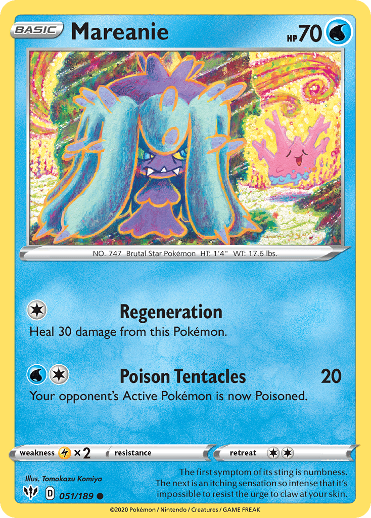 Mareanie (051/189) [Sword & Shield: Darkness Ablaze] Pokemon Single Pokémon  | Multizone: Comics And Games