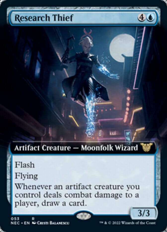 Research Thief (Extended) [Kamigawa: Neon Dynasty Commander] MTG Single Magic: The Gathering  | Multizone: Comics And Games